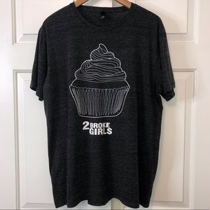 District 2 Broke Girls Gray Short Sleeved Tee